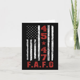 Tarjeta Funny Fafo Trump, presidente de la Camisa 47 Trump