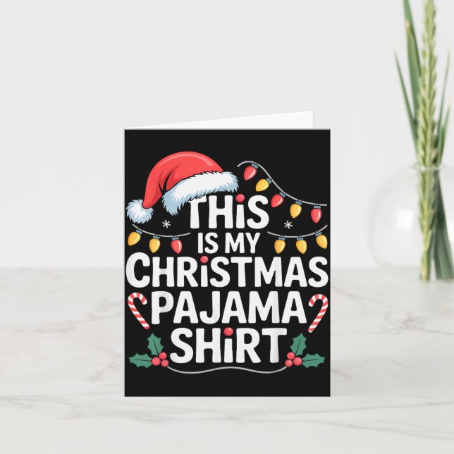 Tarjeta Funny Family Xmas Men Women Kids This Is My Christ (Anverso)