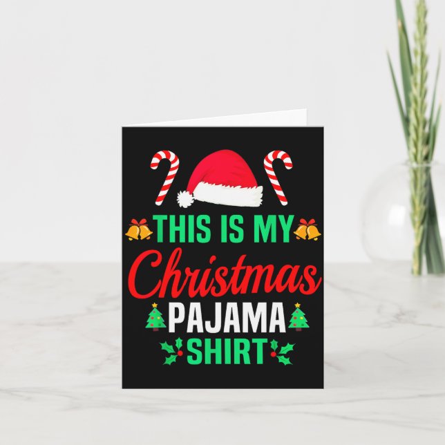 Tarjeta Funny Family Xmas Men Women Kids This Is My Christ (Anverso)