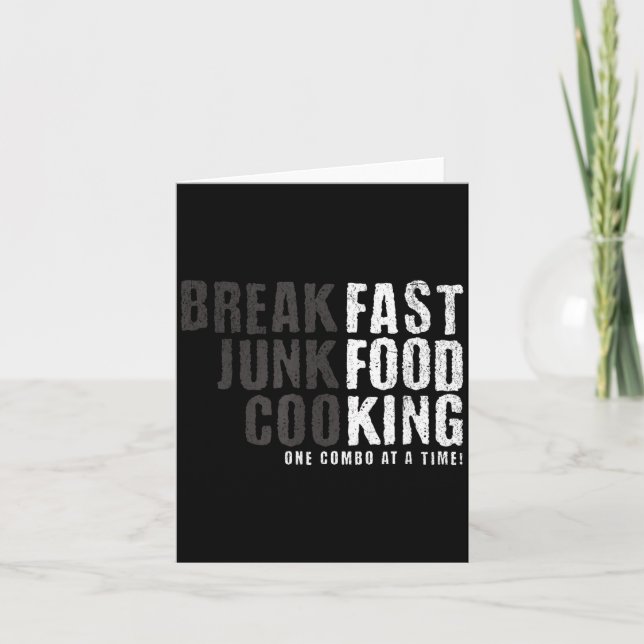 Tarjeta Funny Fast Food Lovers Gift For Foodie Fans And Ad (Anverso)