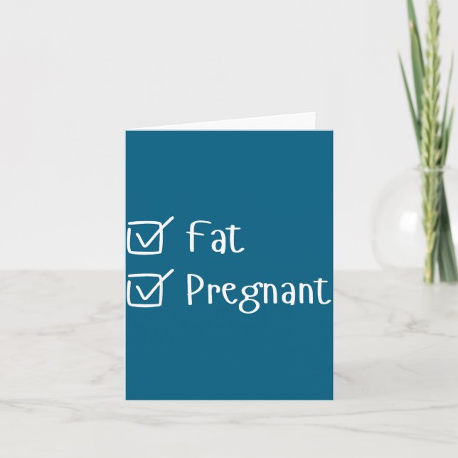 Tarjeta Funny Fat Pregnancy Sayings Humor Expecting Moms G (Anverso)