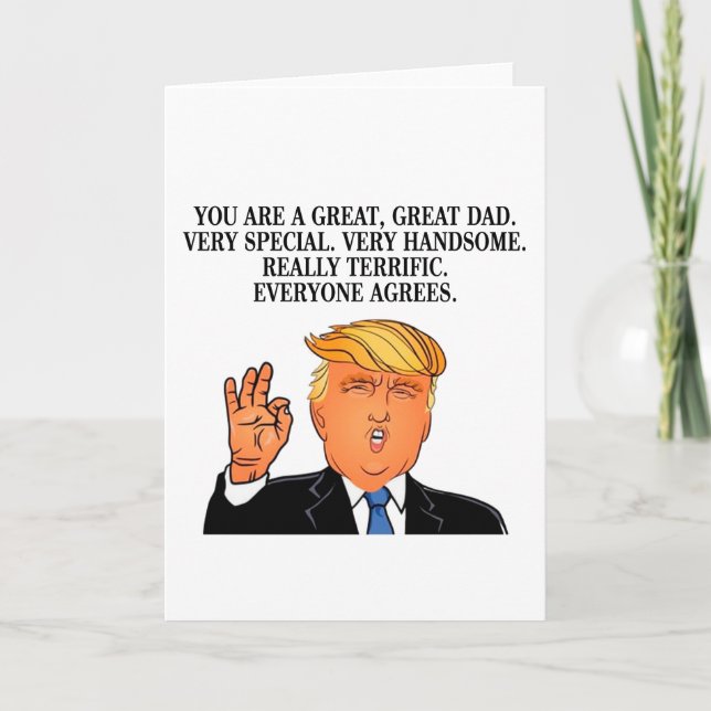 Tarjeta Funny Fathers Day Card - Donald Trump Card (Anverso)