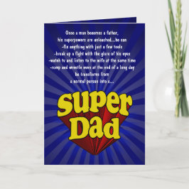 Tarjeta Funny Father's Day Cards, Super Dad