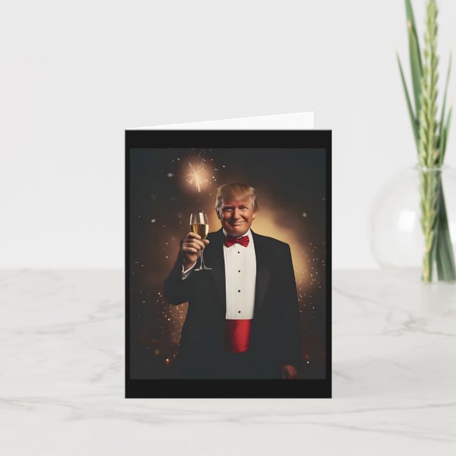 Tarjeta Funny Fiesta Donald Trump Nye 2025 hace Año Nuevo  (Anverso)
