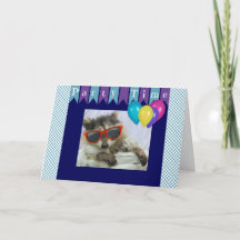 Funny Fiesta Raccoon Birthday Card