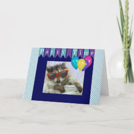 Tarjeta Funny Fiesta Raccoon Birthday Card