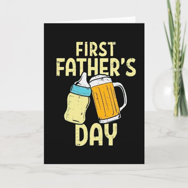 Tarjeta Funny First Father's Day Matching daddy and child (Anverso)