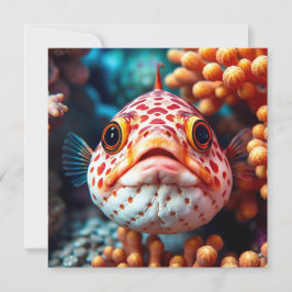 Tarjeta Funny Fish Close Up Blank