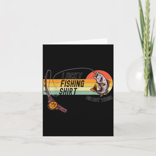 Tarjeta Funny Fisherman's Lucky Fishing Shirt - Do Not Wa- (Anverso)