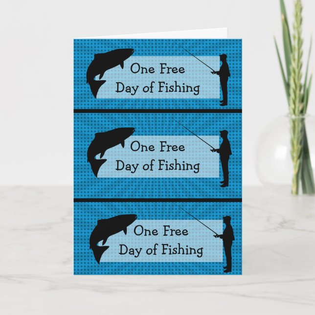 Tarjeta Funny Fishing Humpons Birday Card (Anverso)