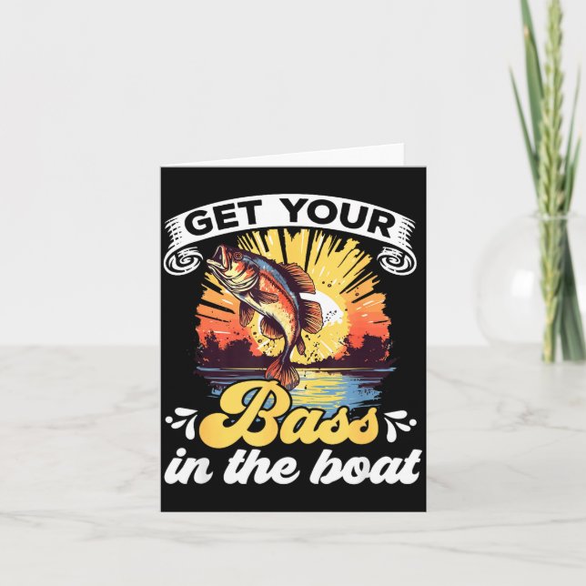 Tarjeta Funny Fishing Quote Hooked On B Fishing  (Anverso)