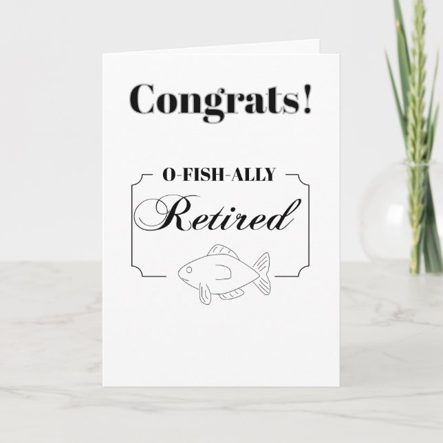Tarjeta Funny fishy retirement for a fisherman (Anverso)