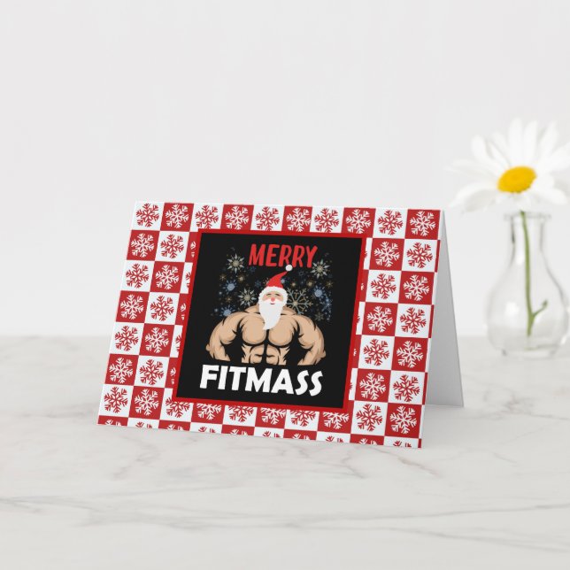 Tarjeta Funny Fitness Navidades Temáticos Fitmas Trainer (Planta pequeña)
