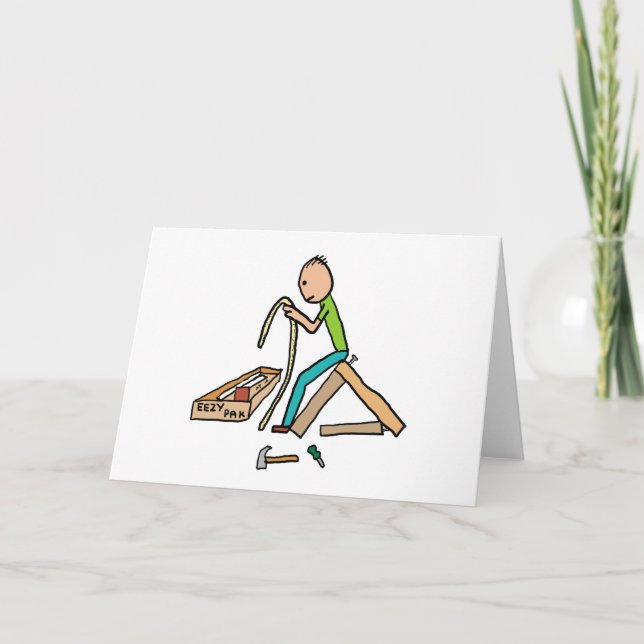 Tarjeta Funny Flat Pack Self-Assembly (Anverso)