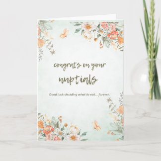 Tarjeta Funny Floral Congratulations Wedding Card