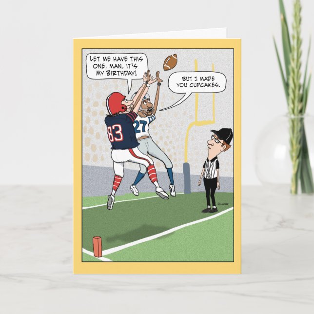 Tarjeta Funny Football Birthday Card (Anverso)
