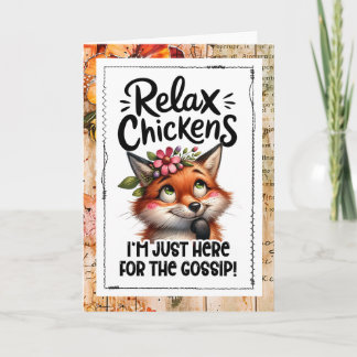 Tarjeta Funny Fox In The Hen House Humor Card