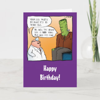 Tarjeta Funny Frankensteins Médico Birthday Card