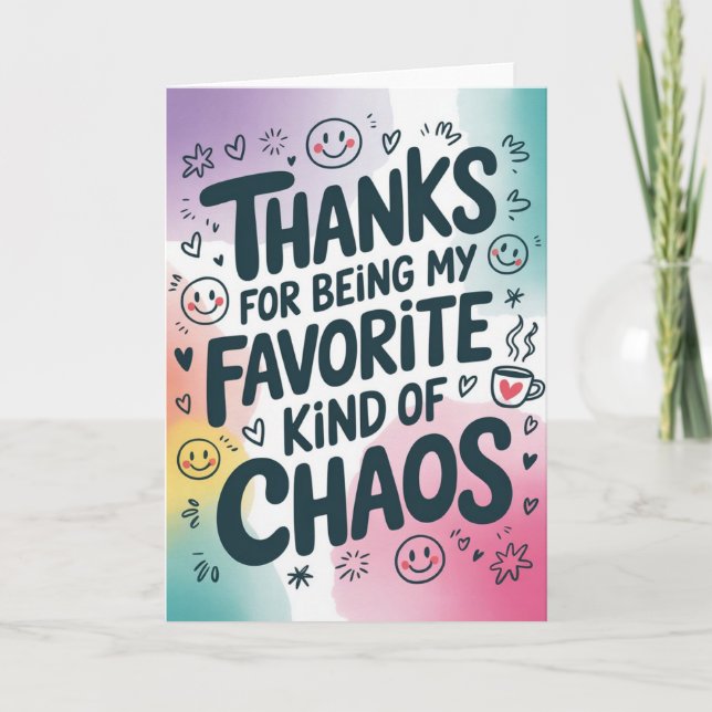 Tarjeta Funny Friend Thank You Card (Anverso)