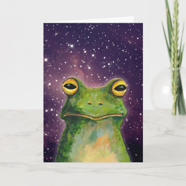 Tarjeta Funny Frog Birthday (Anverso)