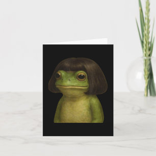 Tarjeta Funny Frog Chica Bob Hair Meme Art