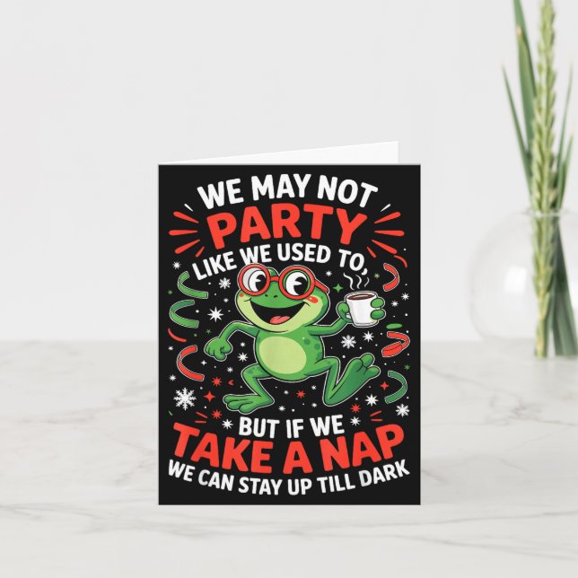 Tarjeta Funny Frog Nap Party For Sleep Lovers And Amphibia (Anverso)