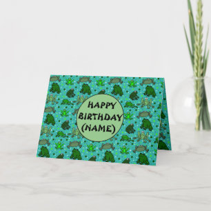 Tarjeta Funny Frog Personalizado Personalizado Cumpleaños