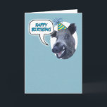 Tarjeta Funny Full Boar Birthday<br><div class="desc">Atención animales fiestas: Esta graciosa tarjeta de cumpleaños anima las celebraciones de cumpleaños de jabalí. Gracias por elegir este diseño original de © Chuck Ingwersen. Publico personalizados todos los días en Instagram: https://www.instagram.com/captainscratchy</div>