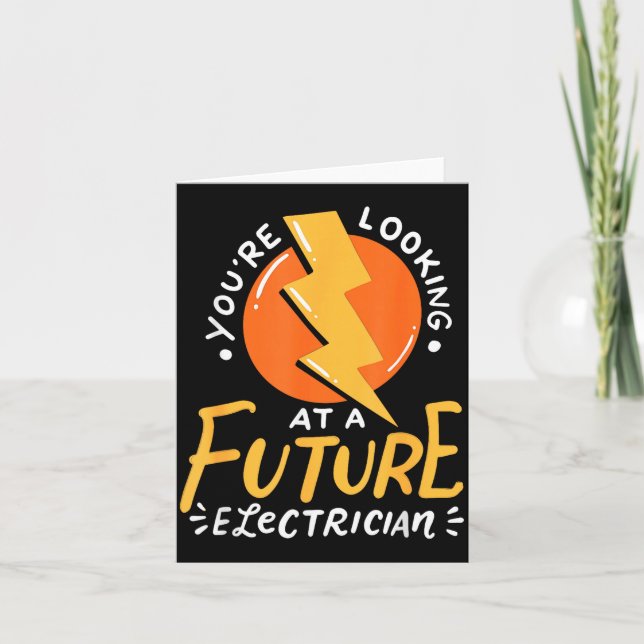 Tarjeta Funny Future Electrician Electrical Engineer  (Anverso)