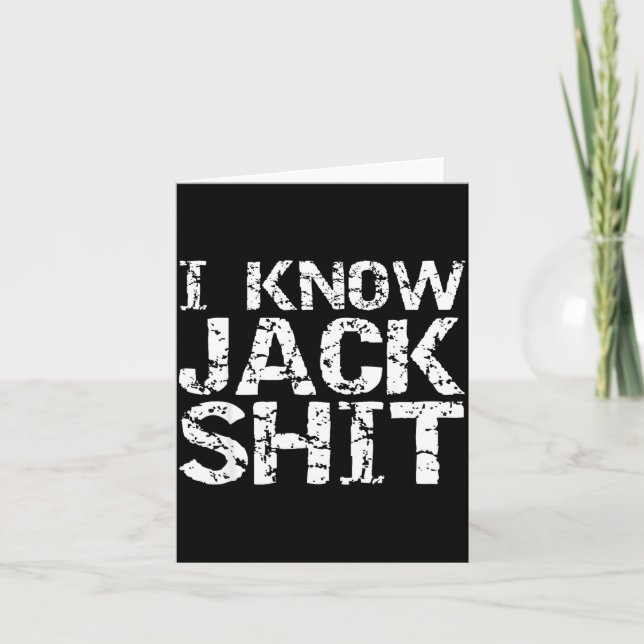 Tarjeta Funny Gag Gift For Men Dumb Joke Saying I Know Jac (Anverso)