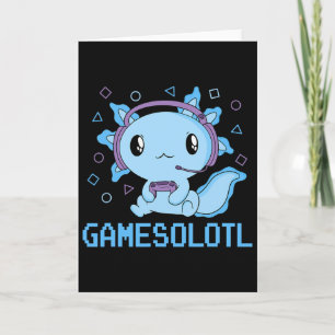 Tarjeta Funny Gamesolotl Anime Kawaii Gaming Axolotl Video