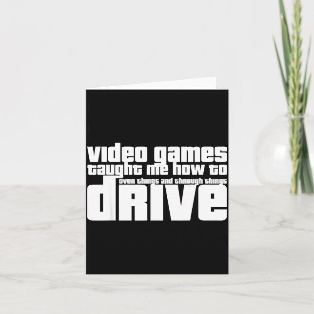 Tarjeta Funny Gaming New Driver Video Game Driving Instruc (Anverso)