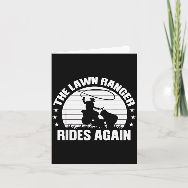 Tarjeta Funny Garden And Mow Fields Sayings The Lawn Range (Anverso)