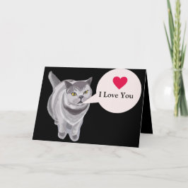 Tarjeta Funny gato graso de San Valentín