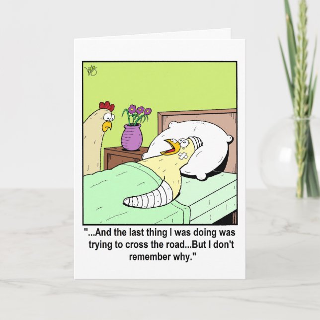 Tarjeta Funny get well card (Anverso)