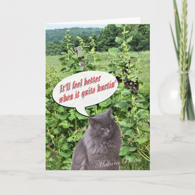 Tarjeta Funny Get Well card (Anverso)