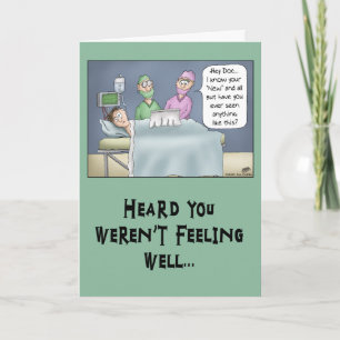 Tarjeta Funny Get Well Card: Nuevo Médico