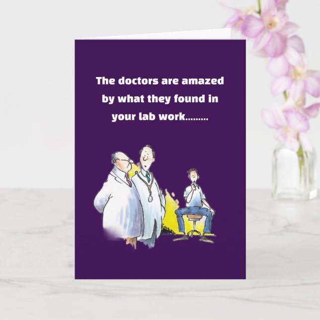 Tarjeta Funny get well wish beer drinker (Orquídea)