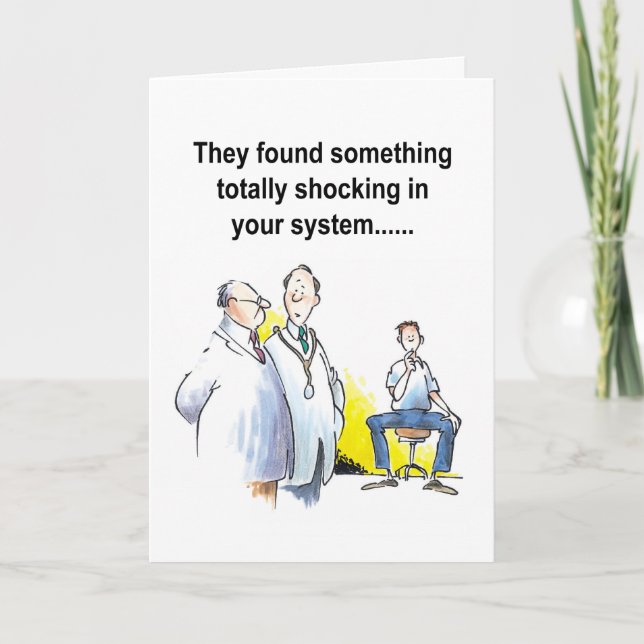 Tarjeta funny get well wish hospital patient (Anverso)