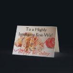 Tarjeta Funny Ginger Cat Knitt Knit Wool Birthday Card<br><div class="desc">Graciosa tarjeta de cumpleaños de lana de punto de ginger. ¡Para todos los amantes del gato y del punto! Esta tarjeta de cumpleaños fue diseñada con una acuarela que pinté de un lindo gato jengibre jugando con una bola de lana. Asegúrate de poner una sonrisa en tu cara.</div>