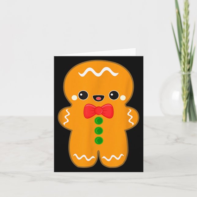 Tarjeta Funny Gingerbread Man Christmas Men Women Adult Yo (Anverso)