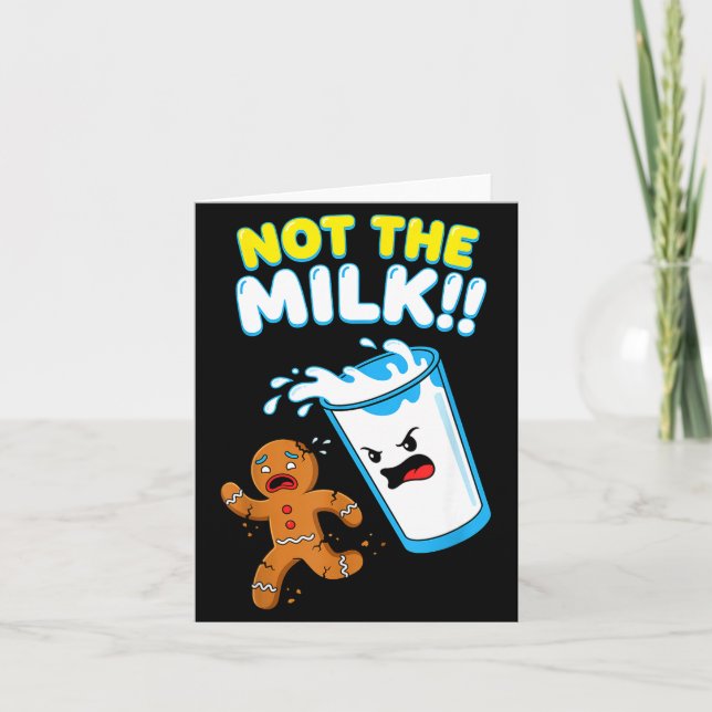 Tarjeta Funny Gingerbread Man Not The Milk Pun Cookies Wom (Anverso)