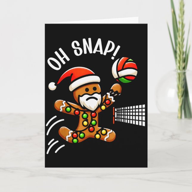 Tarjeta Funny Gingerbread Man Pajamas &amp; Pjs Xmas Holid (Anverso)