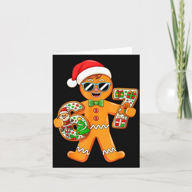 Tarjeta Funny Gingerbread Six Seven 67 Gingerbread Man Xma (Anverso)