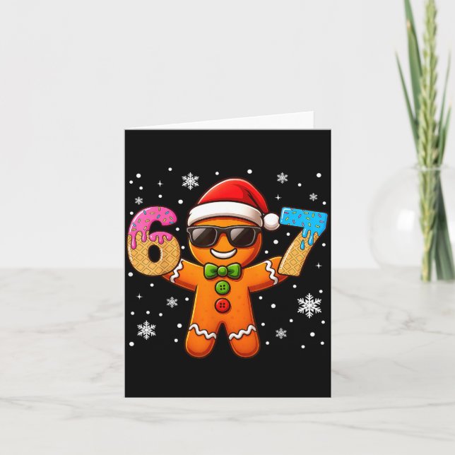 Tarjeta Funny Gingerbread Six Seven 67 Ice Cream Drip Chri (Anverso)