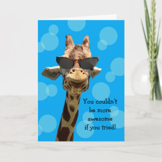 Tarjeta Funny Giraffe Birthday Card