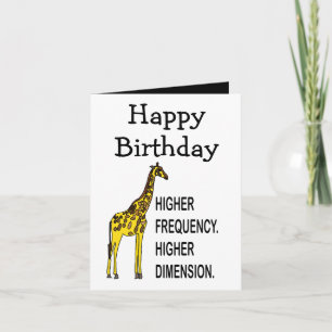 Tarjeta Funny Giraffe Pun Feliz Cumpleaños