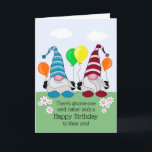 Tarjeta Funny Gnome Birthday Card<br><div class="desc">Graciosa tarjeta de cumpleaños gnome que es personalizable con tu mensaje personalizado.</div>