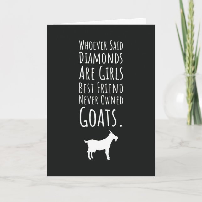 Tarjeta Funny Goat Cards For Girls For Her Friendship (Anverso)