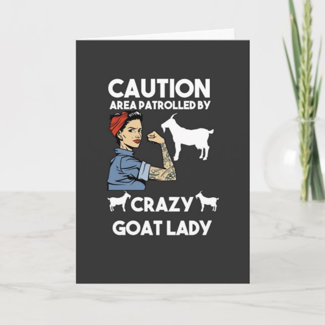 Tarjeta Funny Goat Cards For Women Lady Girls Her Farmer (Anverso)